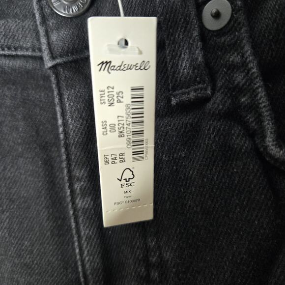 NWT Madewell The Petite Mid-Rise Perfect Vintage Jean black Size 25P - Picture 5 of 11